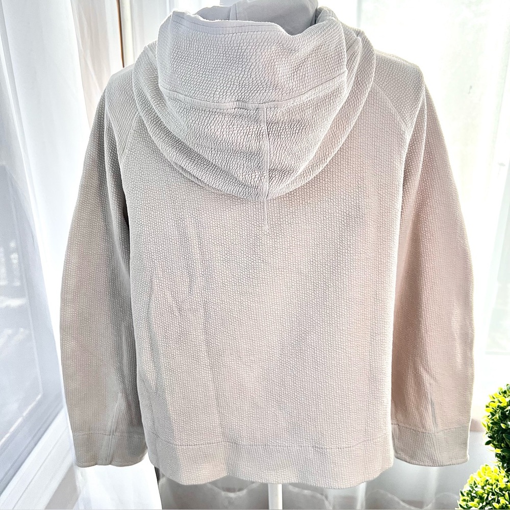 Lululemon Textured Half-Zip Hoodie Bone Size 8 - Picture 4 of 16